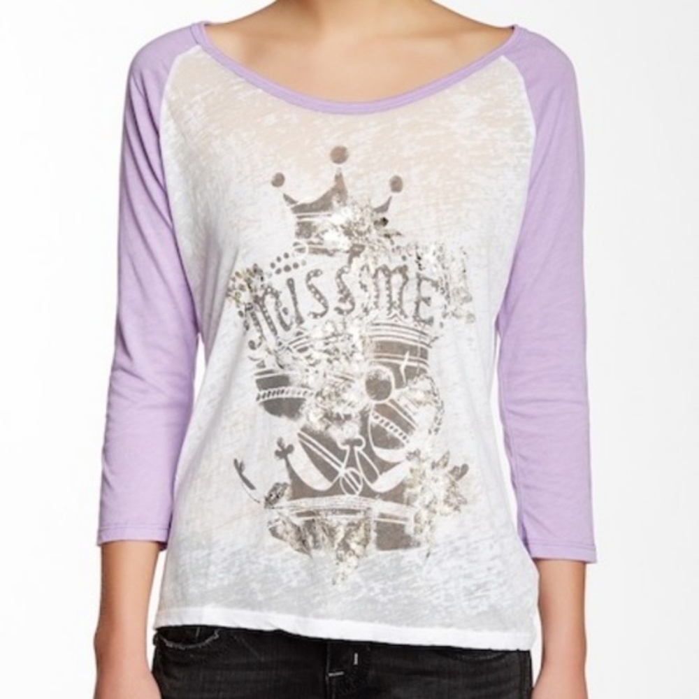 MISS ME Raglan 3/4 Sleeve Tee